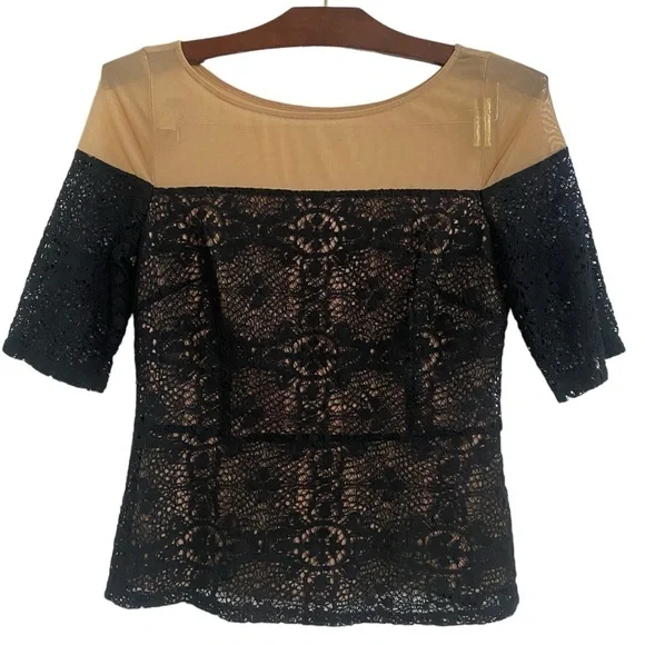 Bailey 44 Mesh Lace Blouse I Size: S - Picture 2 of 11